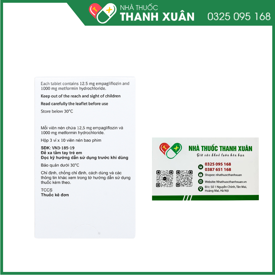 Jardiance Duo 12.5mg/1000mg trị đái tháo đường